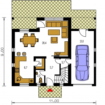 Grundriss des Erdgeschosses - TREND 269